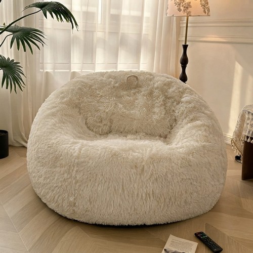 Large faux fur - large, bean