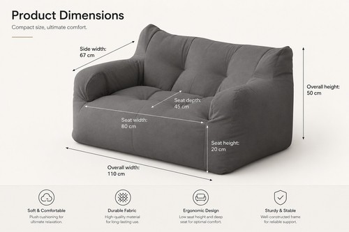 Large bean bag chair - bag,