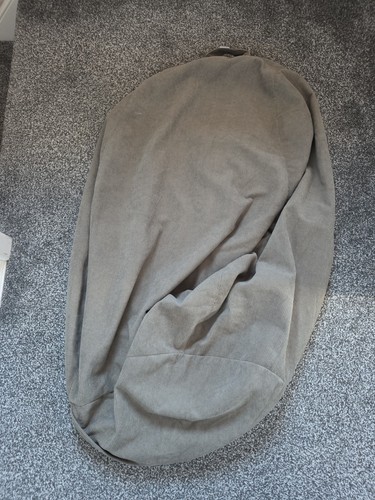 Brown green bean bag - bean, bag.