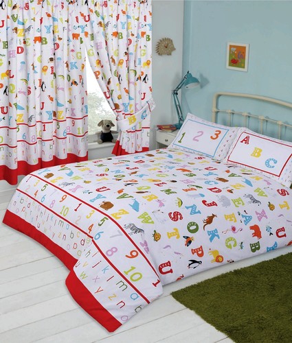 Abc kids bedding - or, curtains