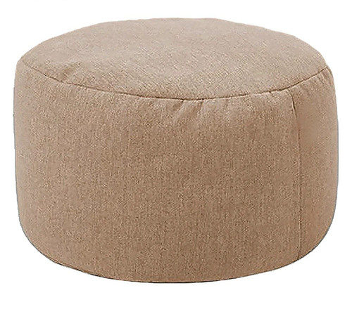 Round stool linen bean bag - round,