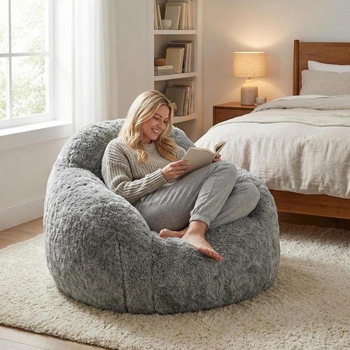 Bean bag chair plush - bag, faux