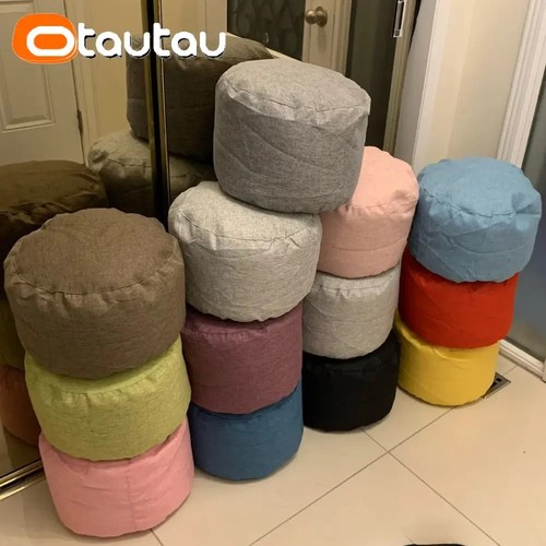 Round stool linen - stool,
